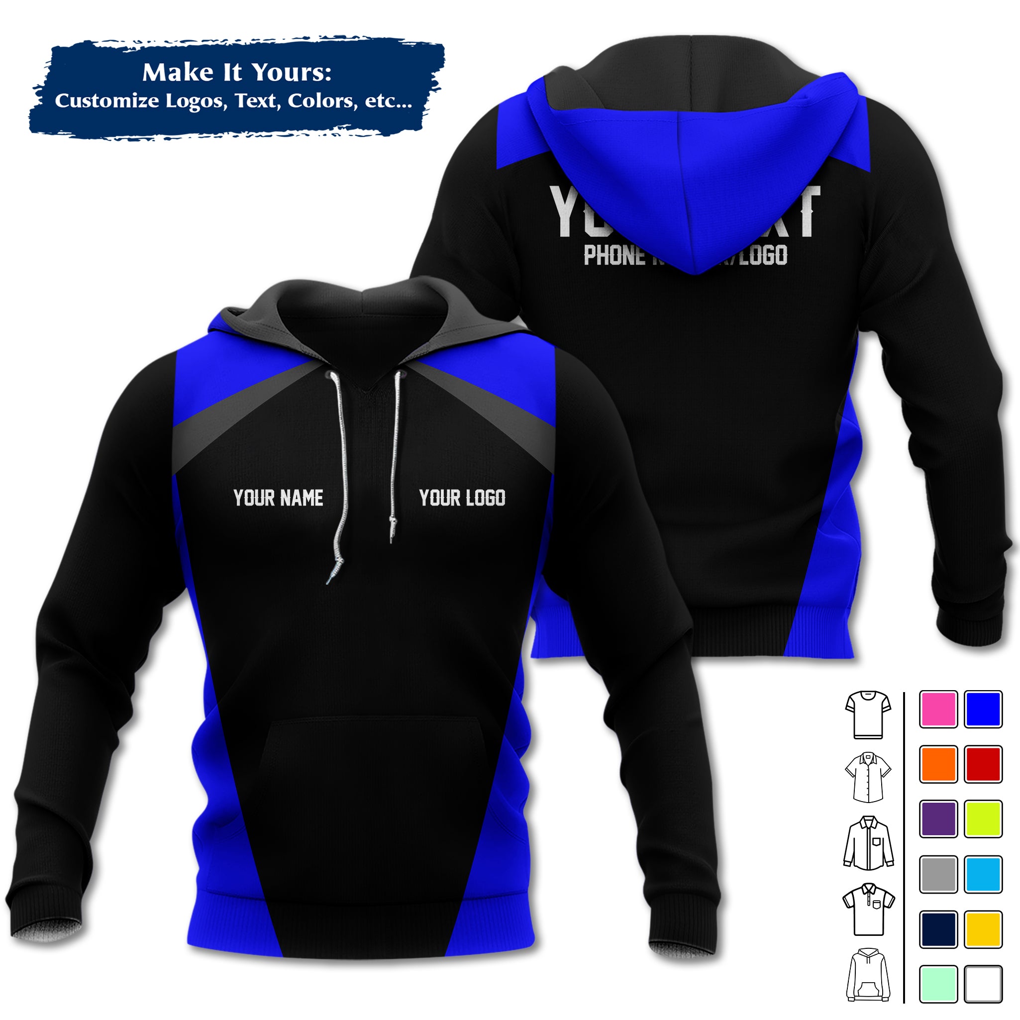 Custom Work Shirt Uniform, Add Company Logo, Name & Phone Number WSHD26