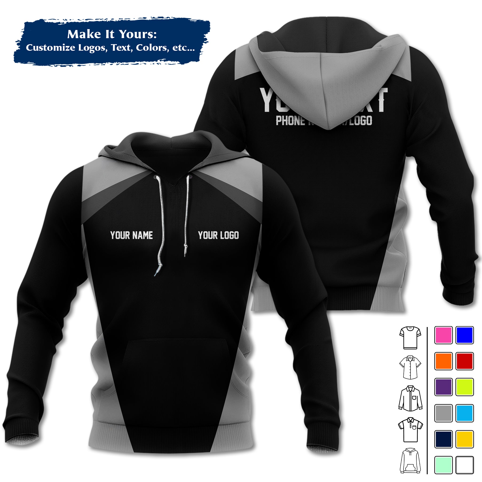 Custom Work Shirt Uniform, Add Company Logo, Name & Phone Number WSHD26