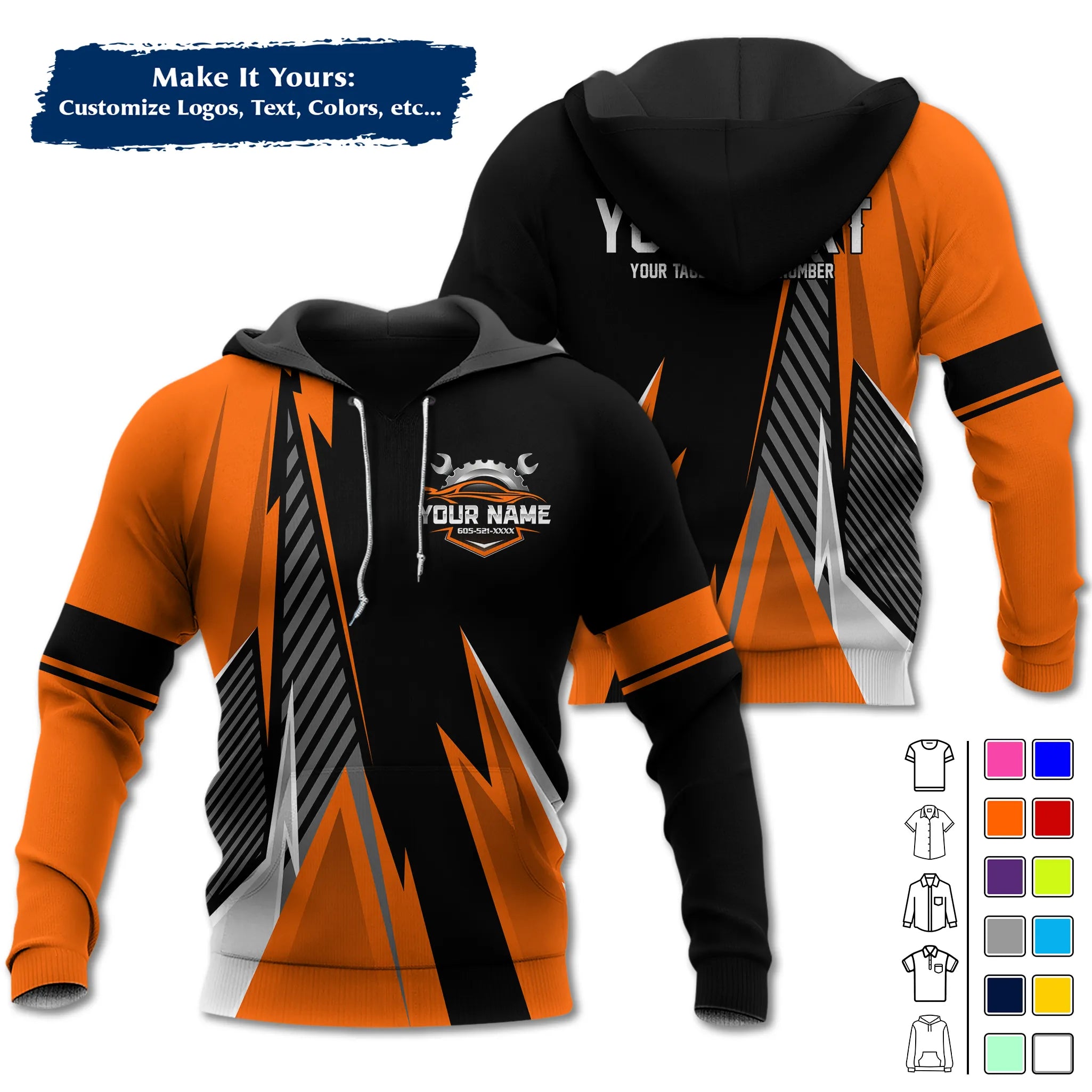 Custom Work Shirt Uniform, Add Company Logo, Name & Phone Number WSHW34