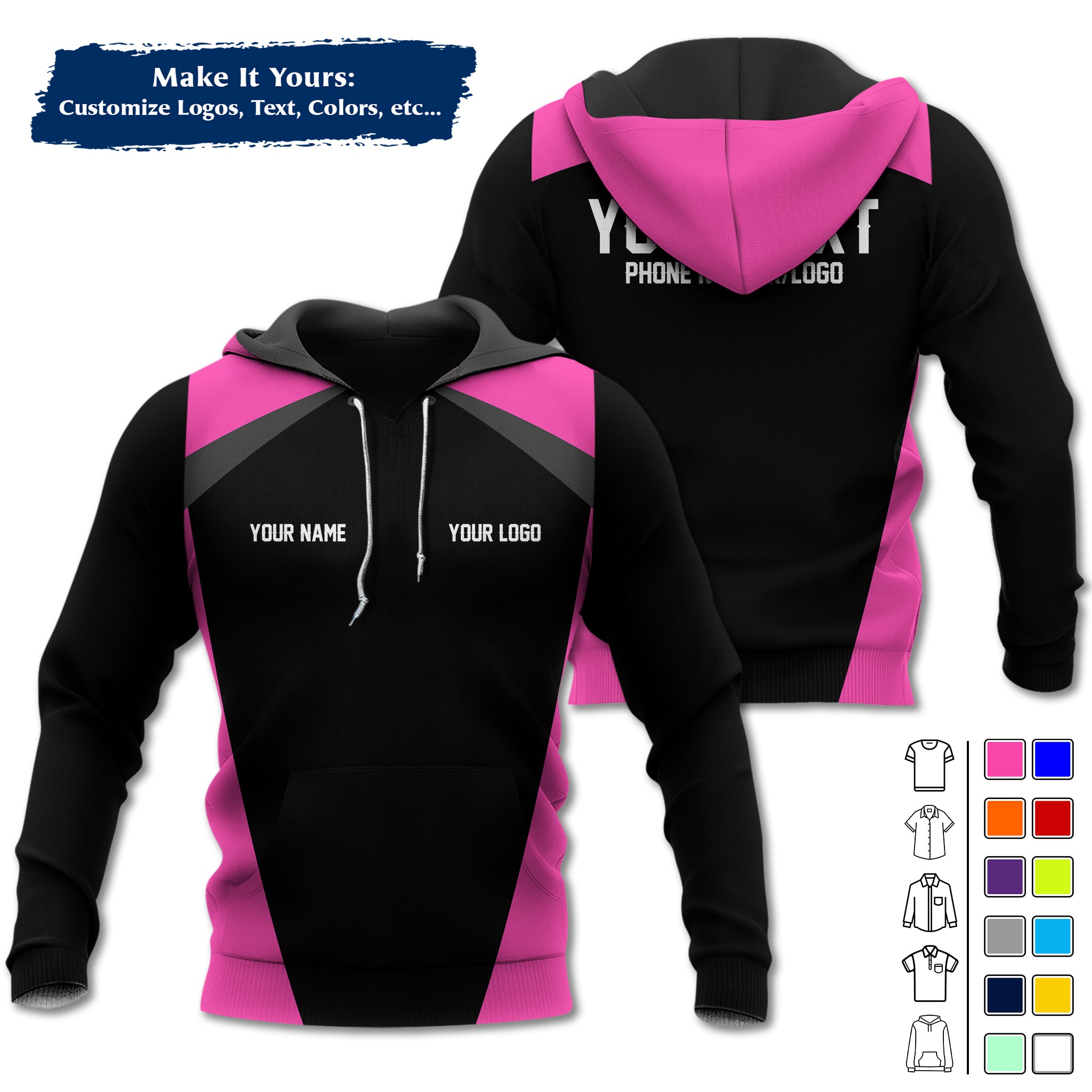 Custom Work Shirt Uniform, Add Company Logo, Name & Phone Number WSHD26