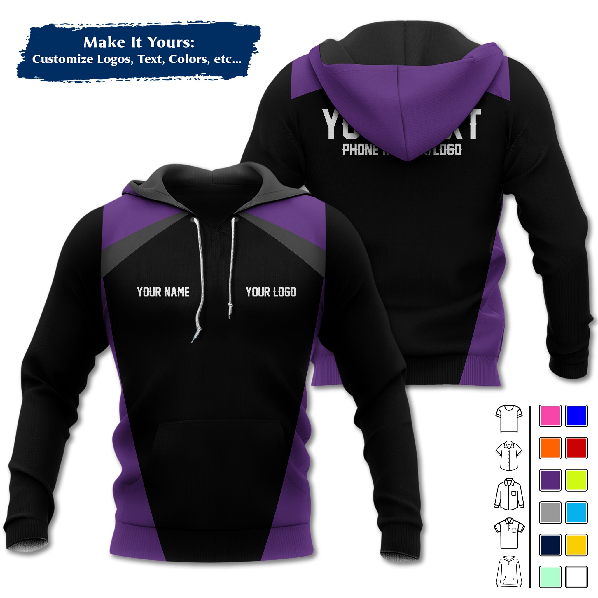 Custom Work Shirt Uniform, Add Company Logo, Name & Phone Number WSHD26