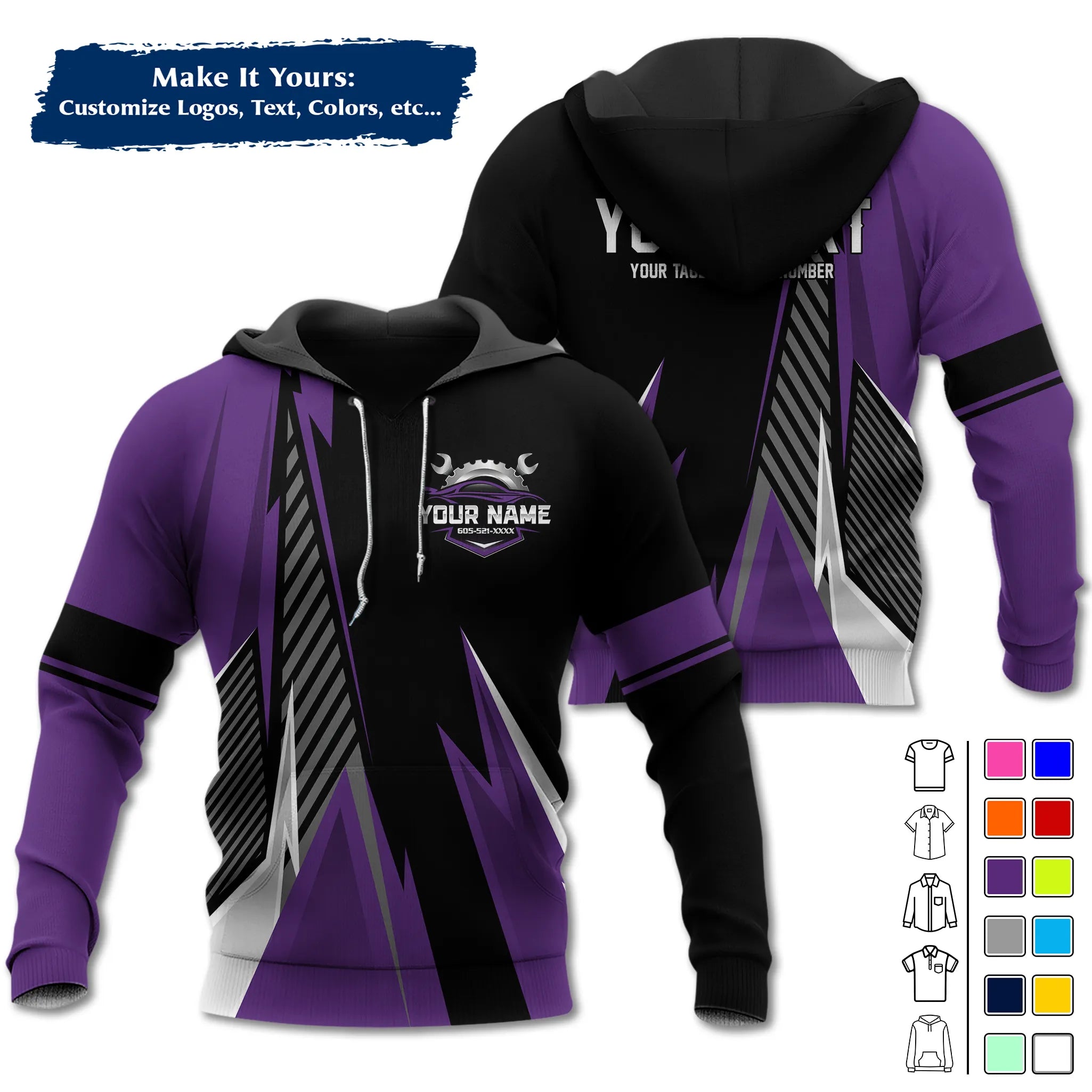 Custom Work Shirt Uniform, Add Company Logo, Name & Phone Number WSHW34