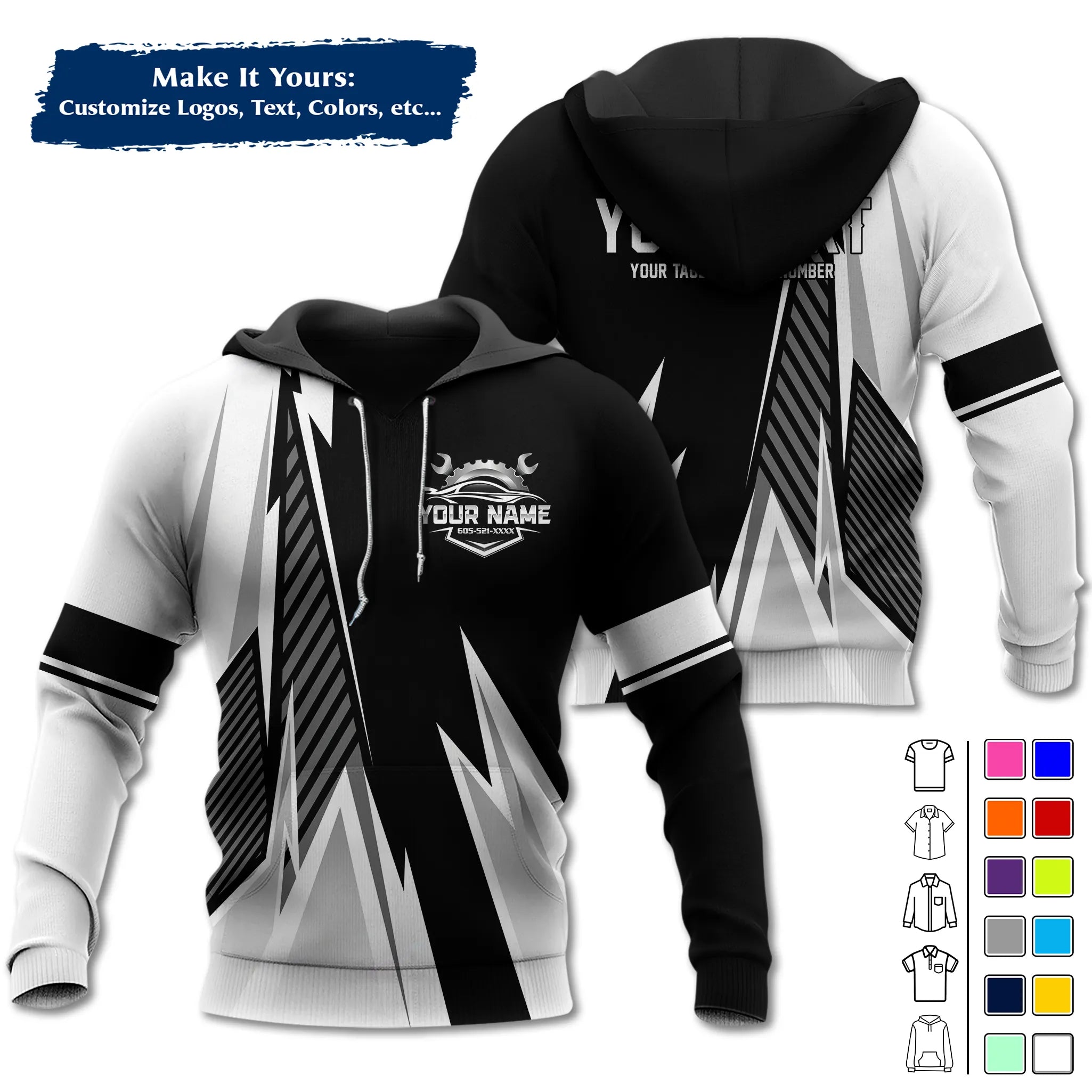 Custom Work Shirt Uniform, Add Company Logo, Name & Phone Number WSHW34