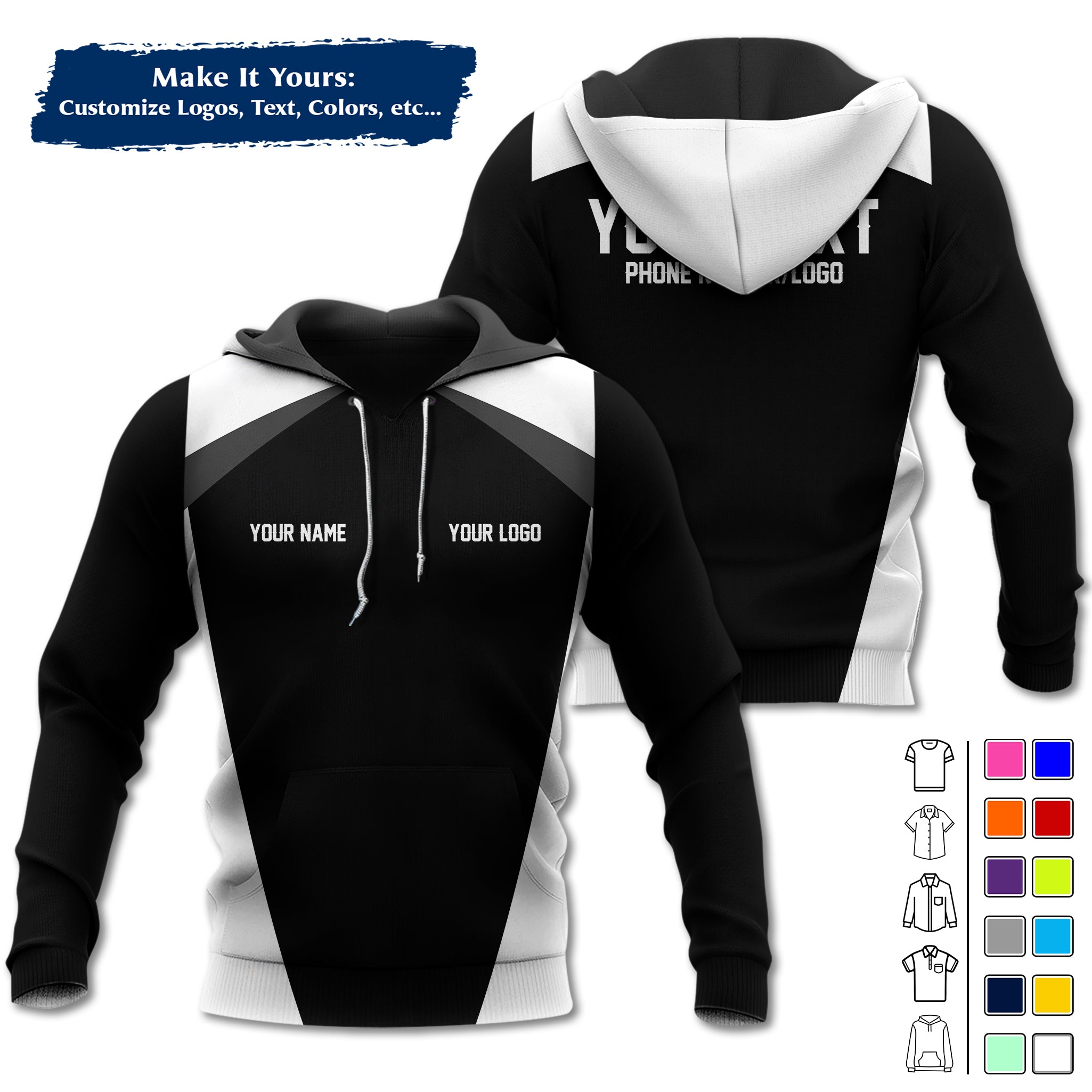 Custom Work Shirt Uniform, Add Company Logo, Name & Phone Number WSHD26