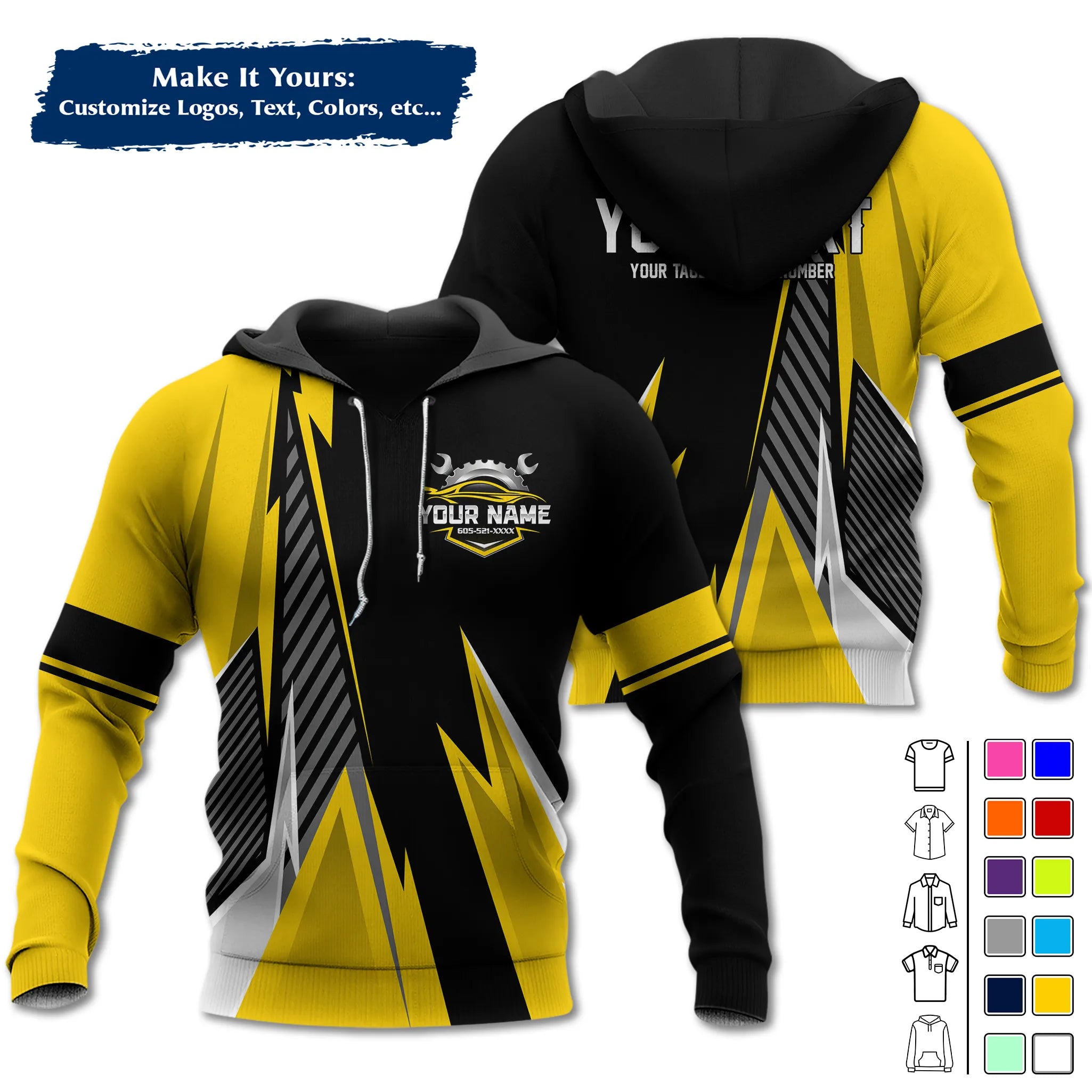 Custom Work Shirt Uniform, Add Company Logo, Name & Phone Number WSHW34