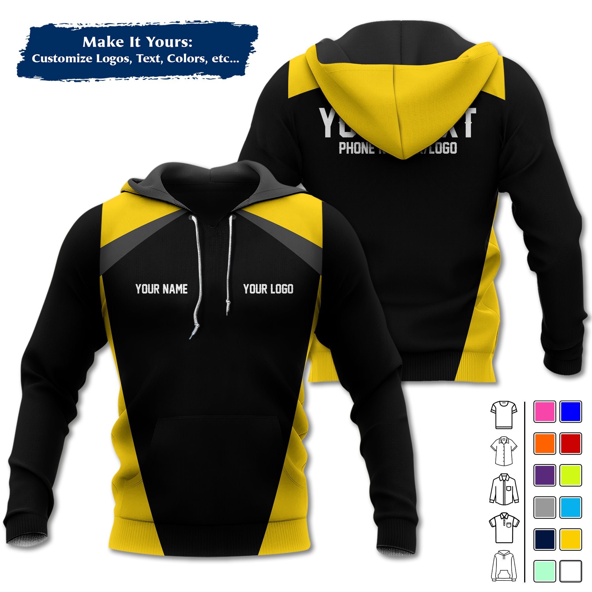 Custom Work Shirt Uniform, Add Company Logo, Name & Phone Number WSHD26