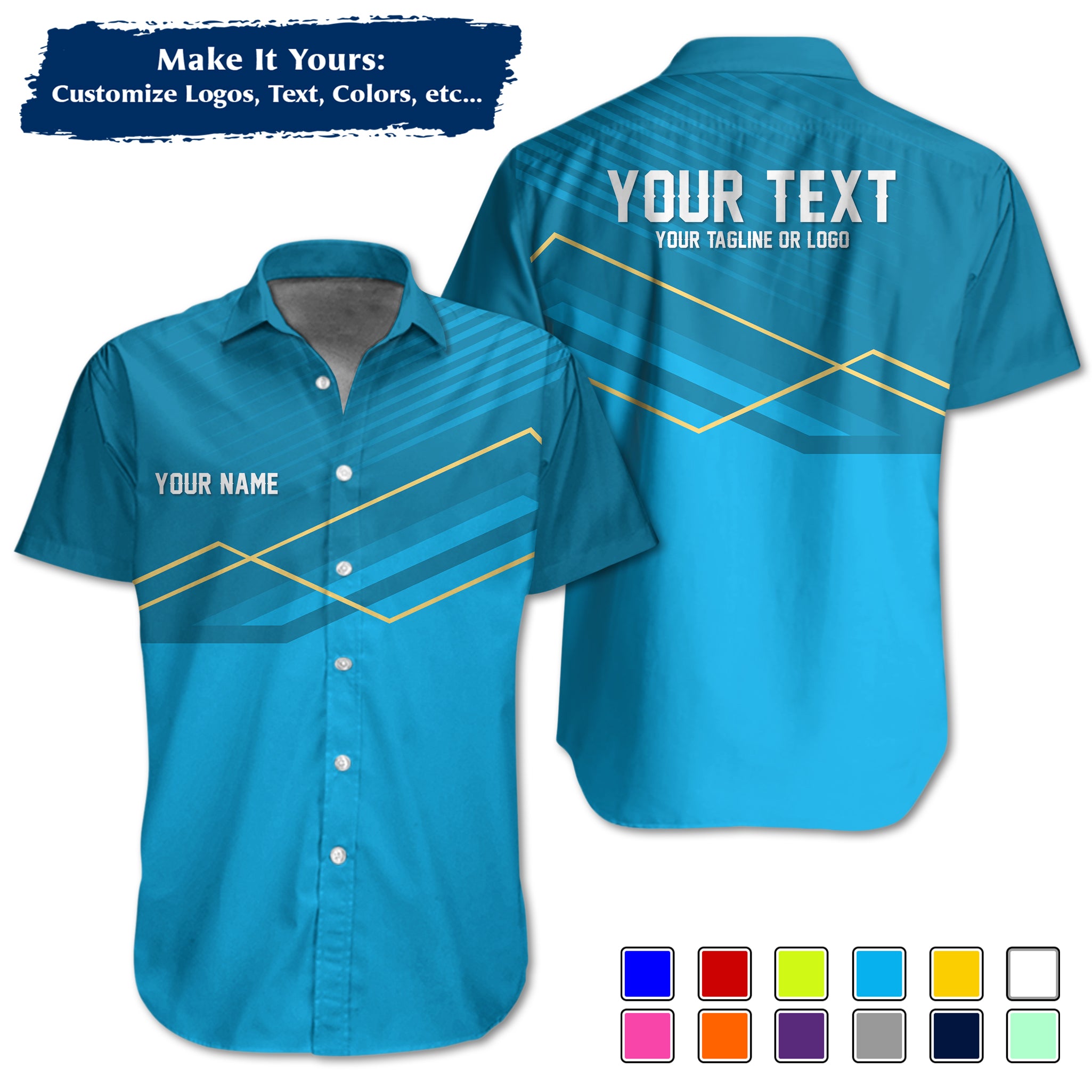 Custom Work Shirt Uniform, Add Company Logo, Name & Phone Number WSHW20