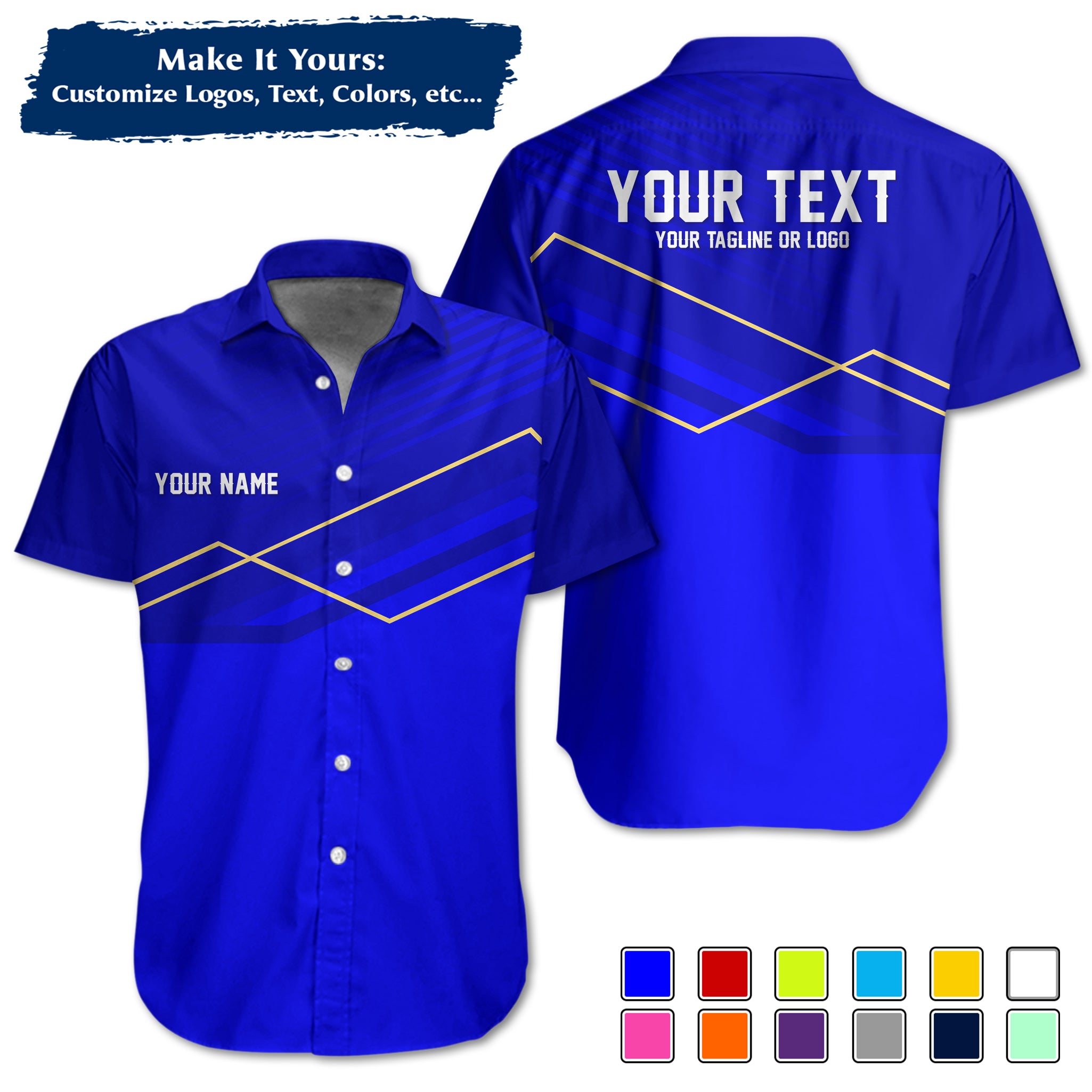 Custom Work Shirt Uniform, Add Company Logo, Name & Phone Number WSHW20