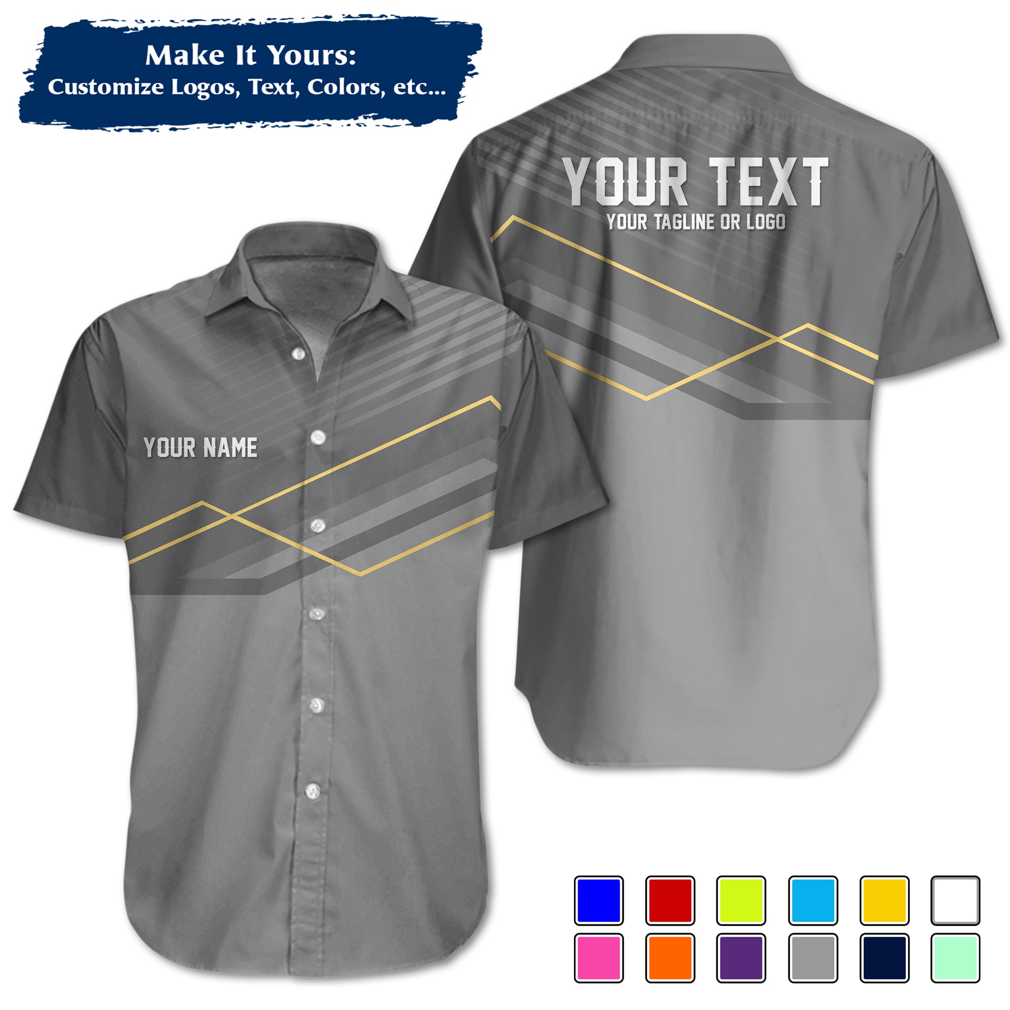 Custom Work Shirt Uniform, Add Company Logo, Name & Phone Number WSHW20