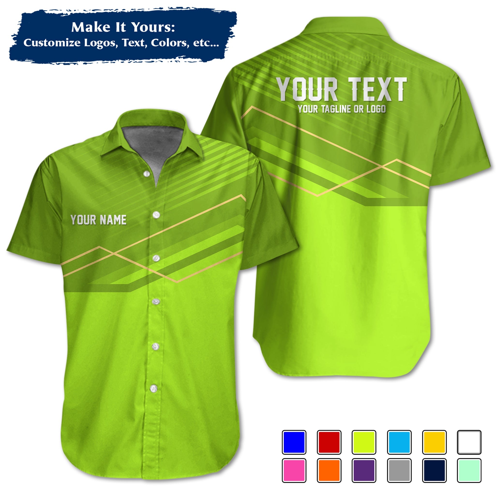 Custom Work Shirt Uniform, Add Company Logo, Name & Phone Number WSHW20