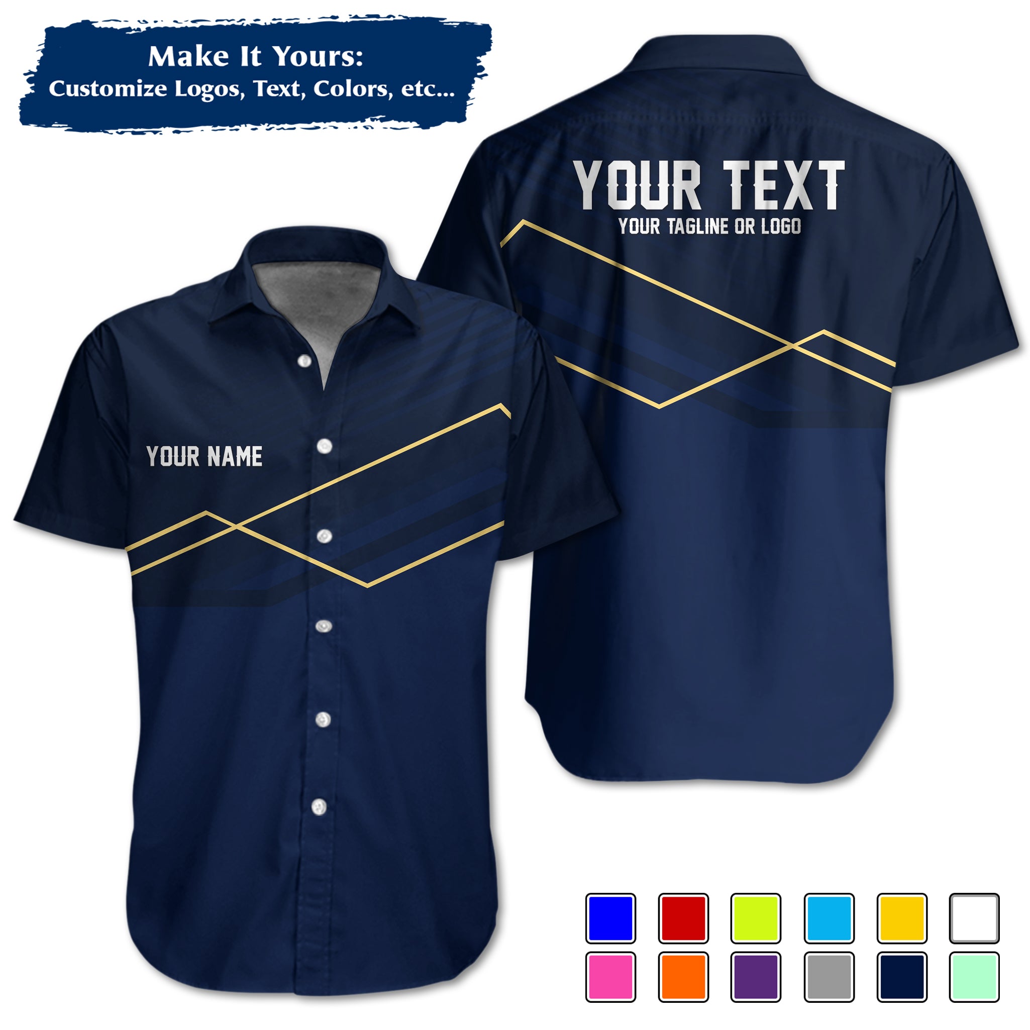 Custom Work Shirt Uniform, Add Company Logo, Name & Phone Number WSHW20