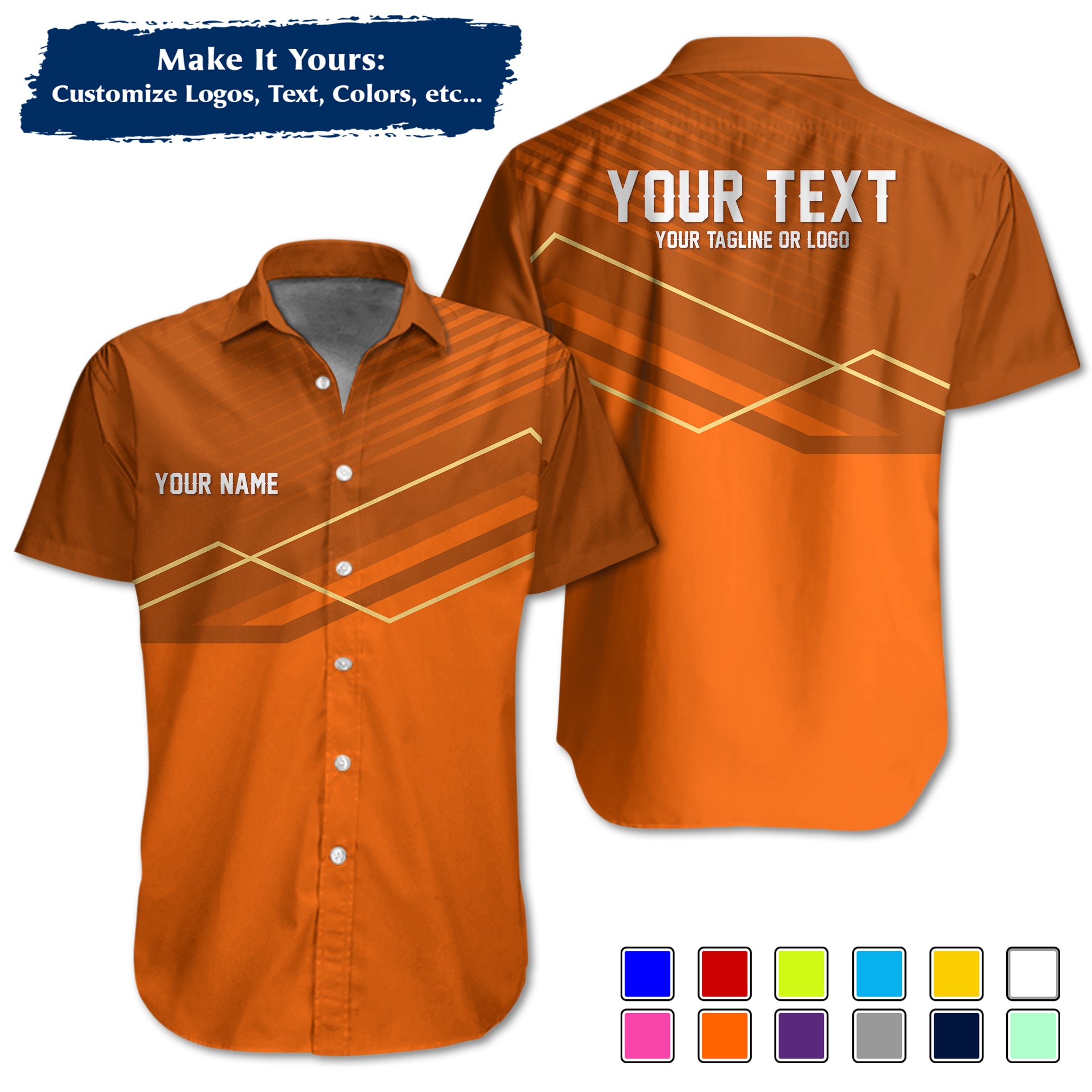 Custom Work Shirt Uniform, Add Company Logo, Name & Phone Number WSHW20