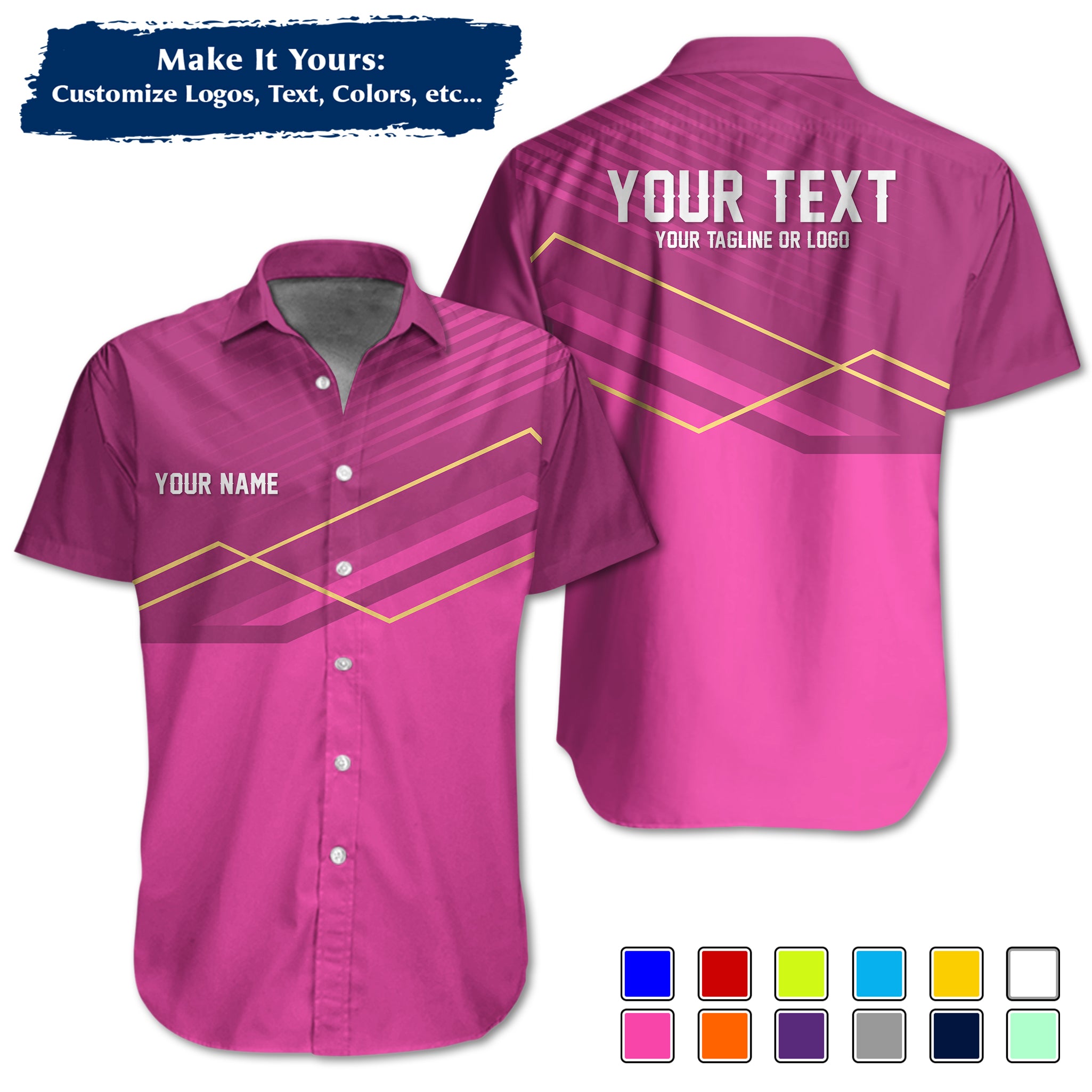 Custom Work Shirt Uniform, Add Company Logo, Name & Phone Number WSHW20