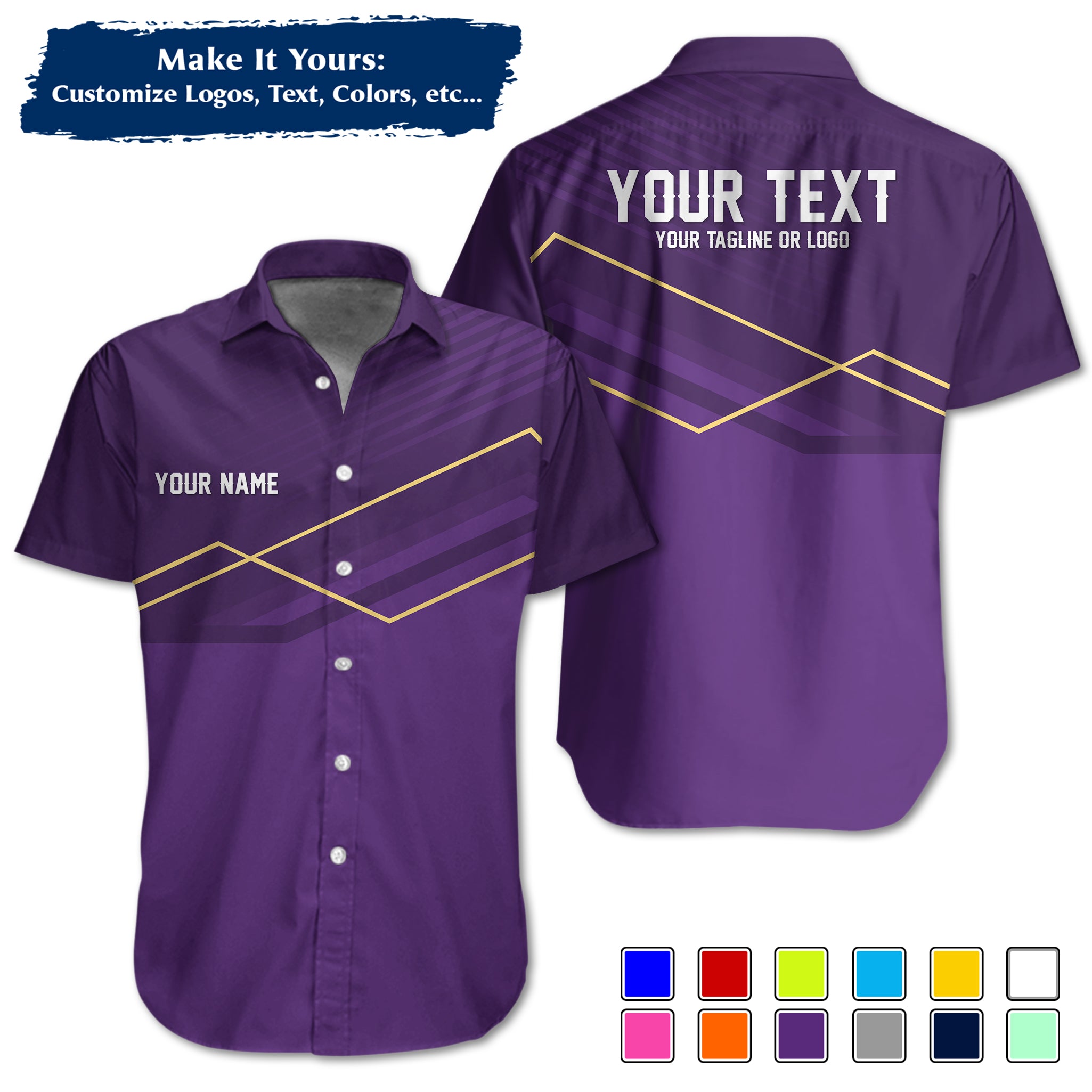 Custom Work Shirt Uniform, Add Company Logo, Name & Phone Number WSHW20