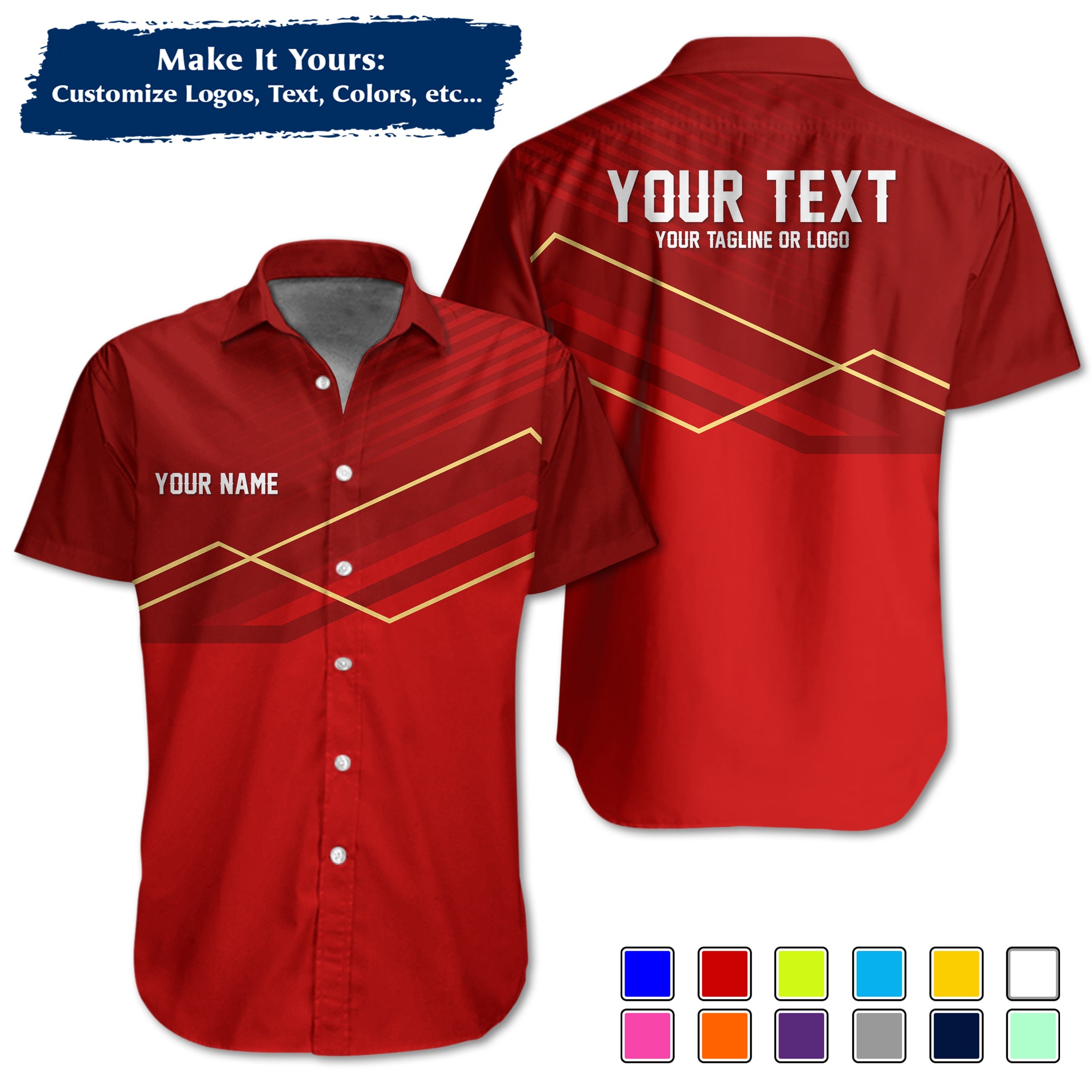 Custom Work Shirt Uniform, Add Company Logo, Name & Phone Number WSHW20