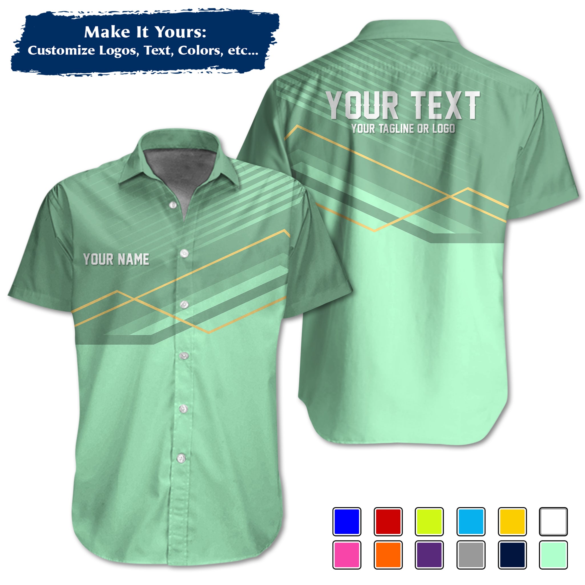 Custom Work Shirt Uniform, Add Company Logo, Name & Phone Number WSHW20