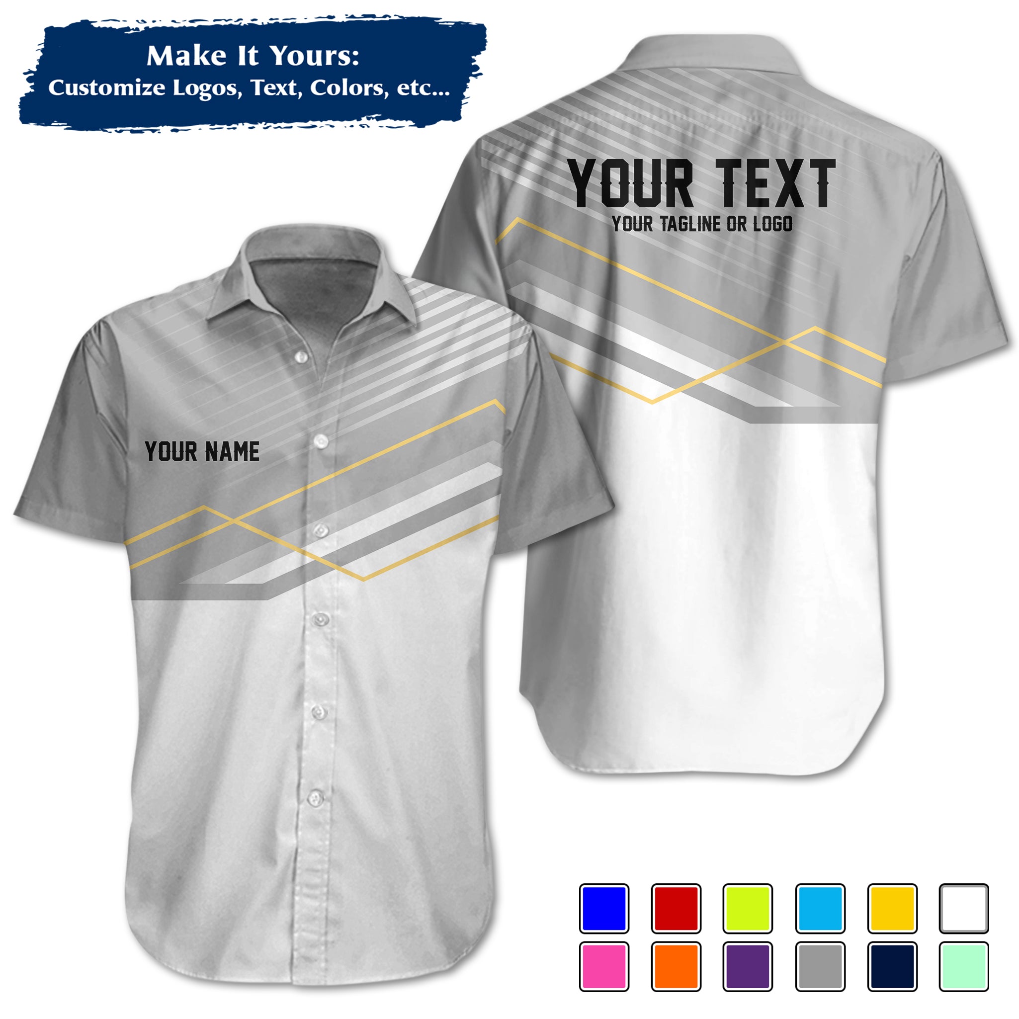 Custom Work Shirt Uniform, Add Company Logo, Name & Phone Number WSHW20
