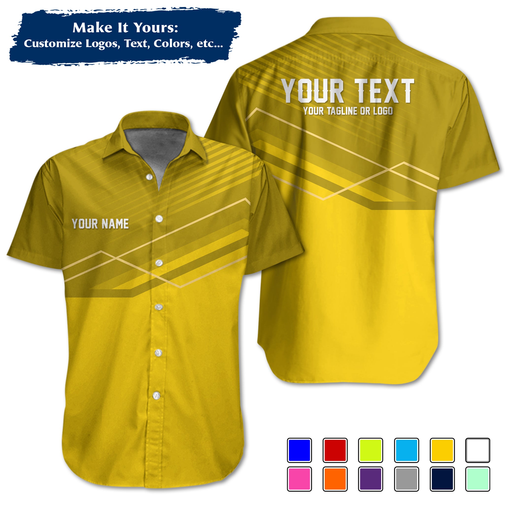 Custom Work Shirt Uniform, Add Company Logo, Name & Phone Number WSHW20