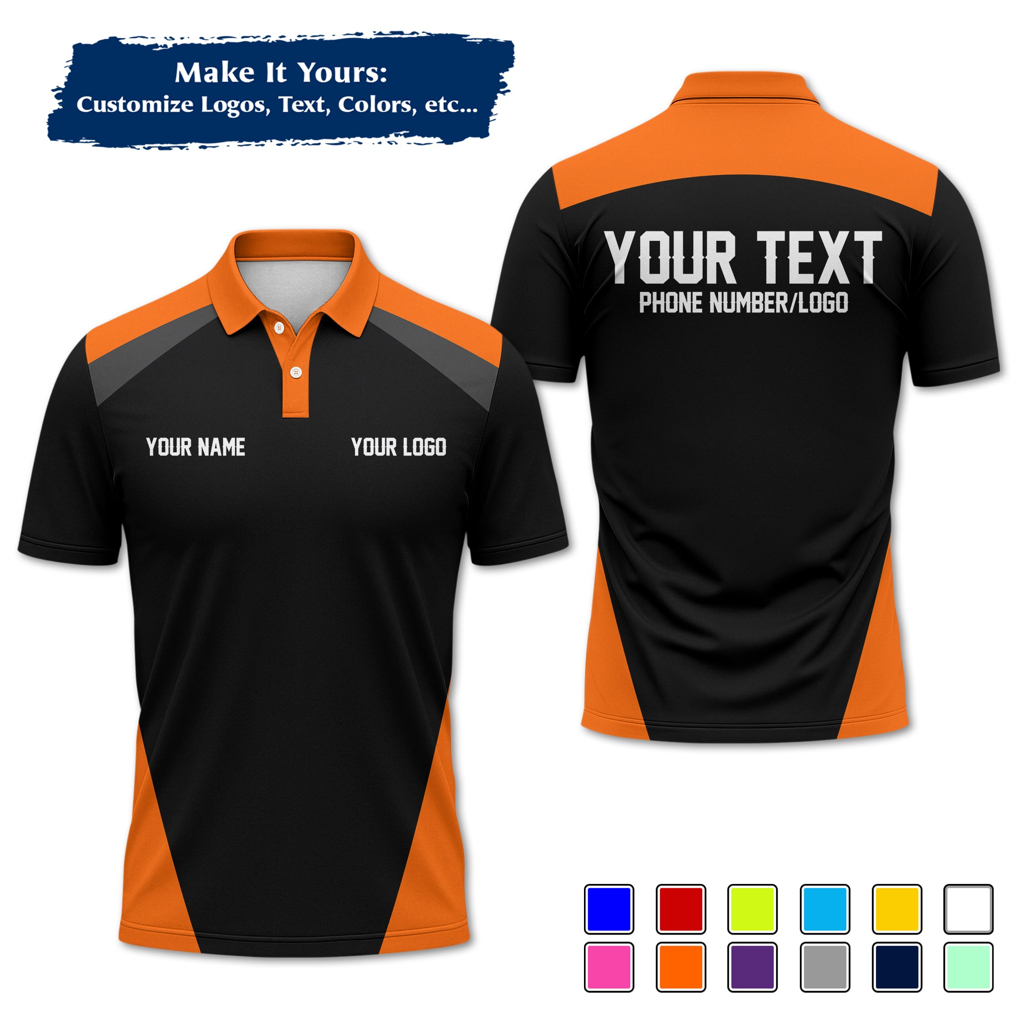 Custom Work Shirt Uniform, Add Company Logo, Name & Phone Number WSHW24