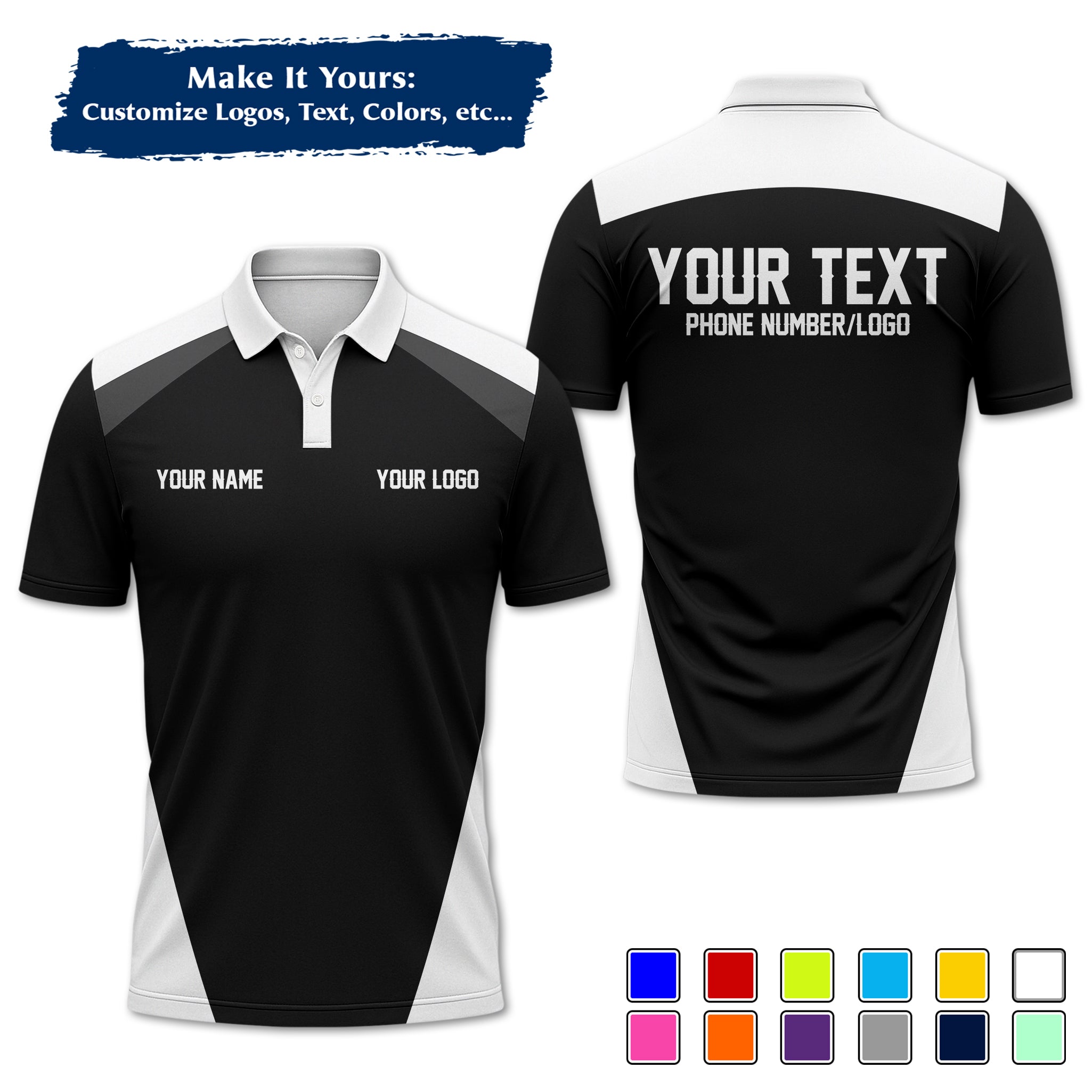 Custom Work Shirt Uniform, Add Company Logo, Name & Phone Number WSHW24