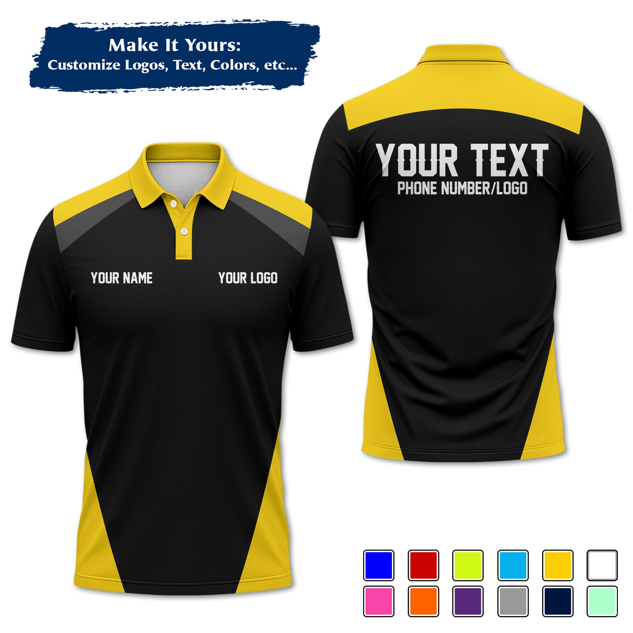 Custom Work Shirt Uniform, Add Company Logo, Name & Phone Number WSHW24