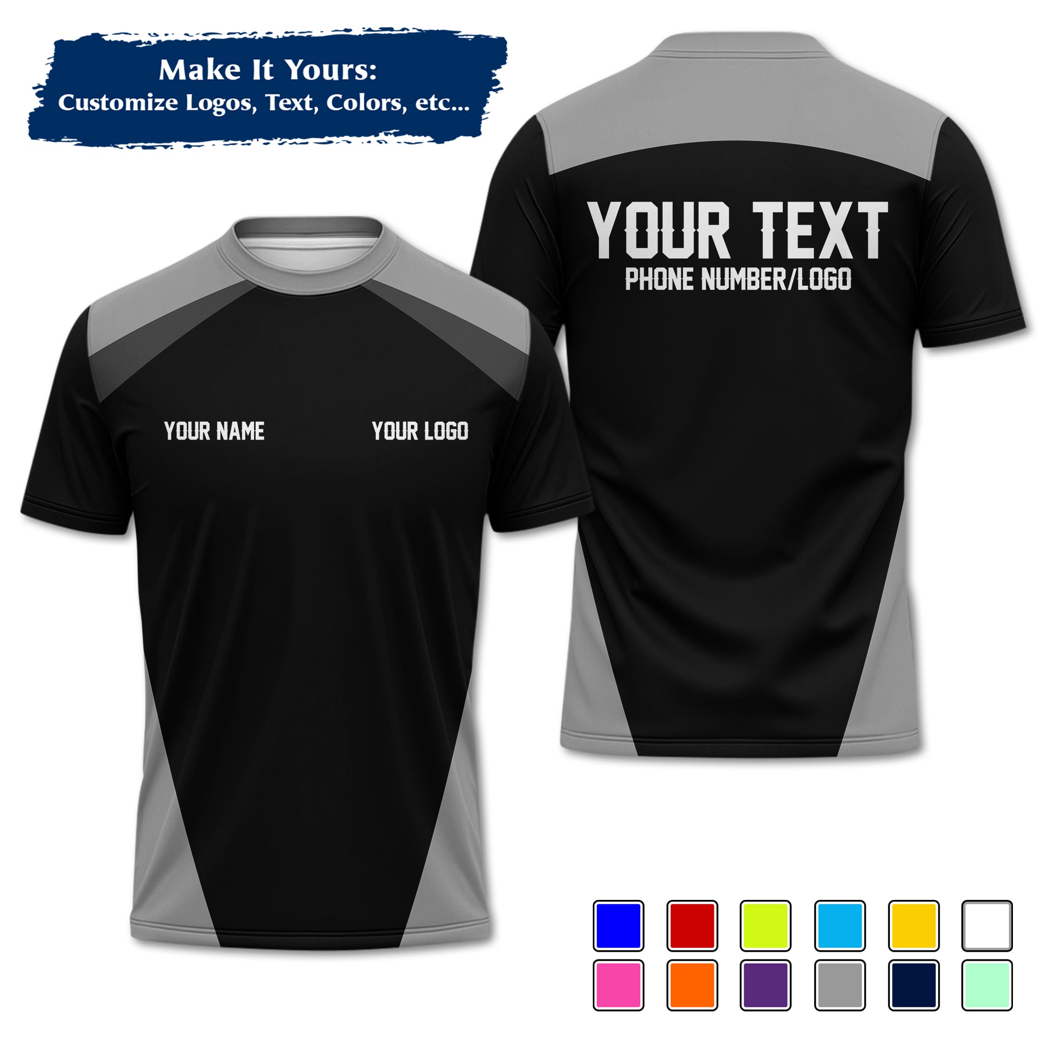 Custom Work Shirt Uniform, Add Company Logo, Name & Phone Number WSHW25