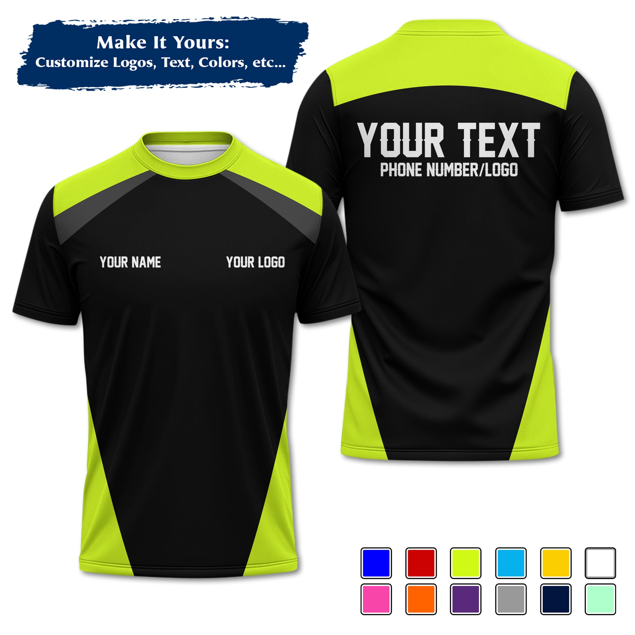 Custom Work Shirt Uniform, Add Company Logo, Name & Phone Number WSHW25