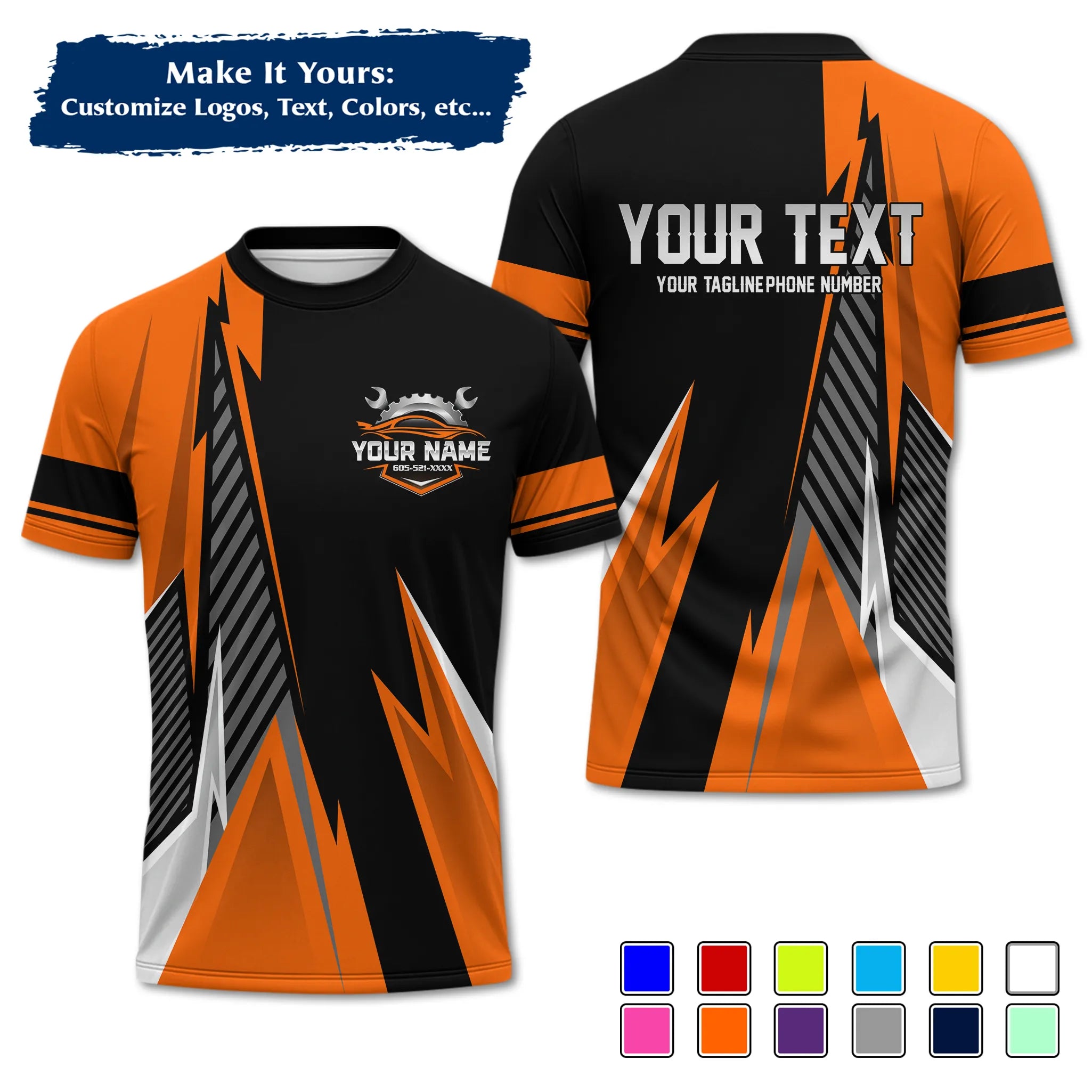 Custom Work Shirt Uniform, Add Company Logo, Name & Phone Number WSHW34