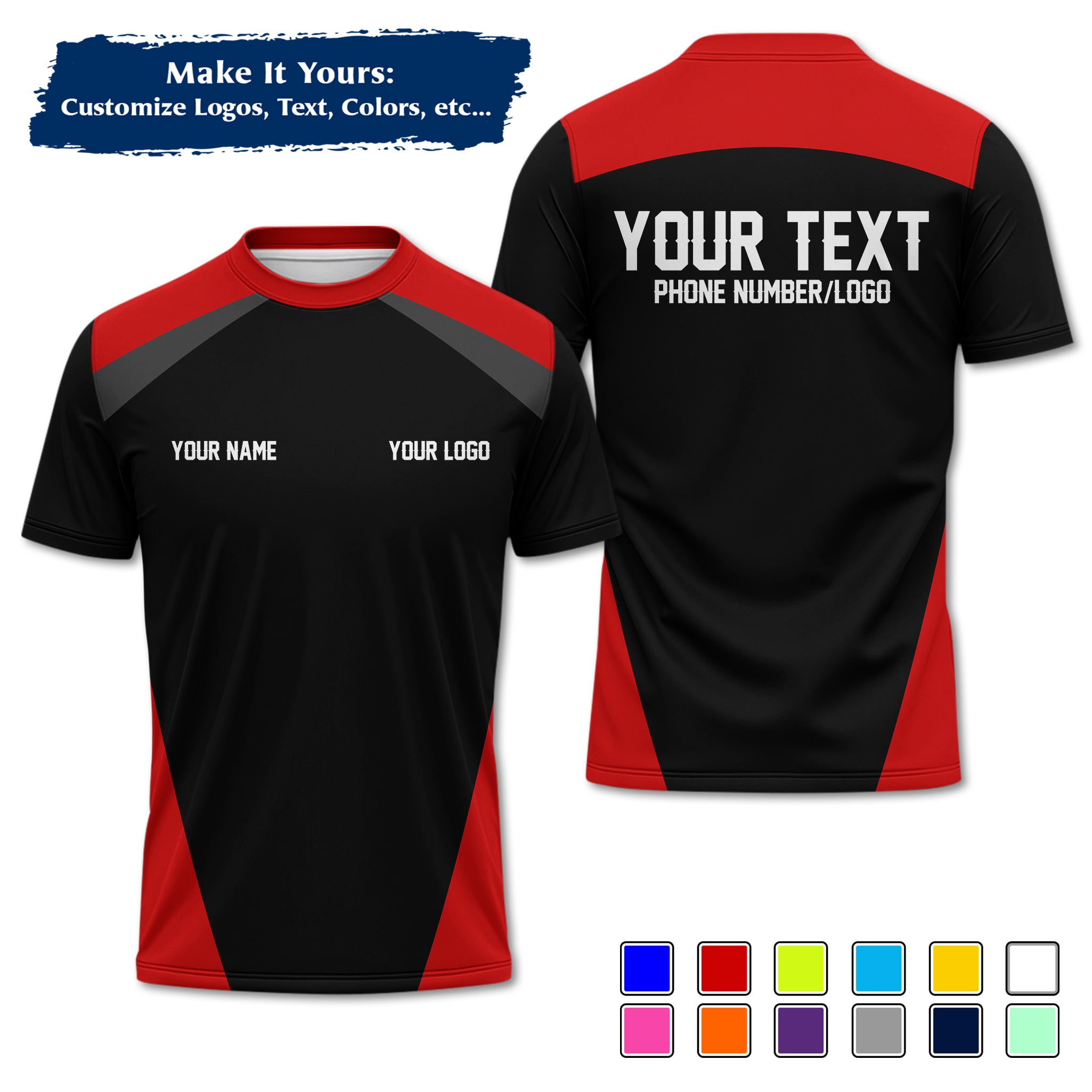 Custom Work Shirt Uniform, Add Company Logo, Name & Phone Number WSHW25