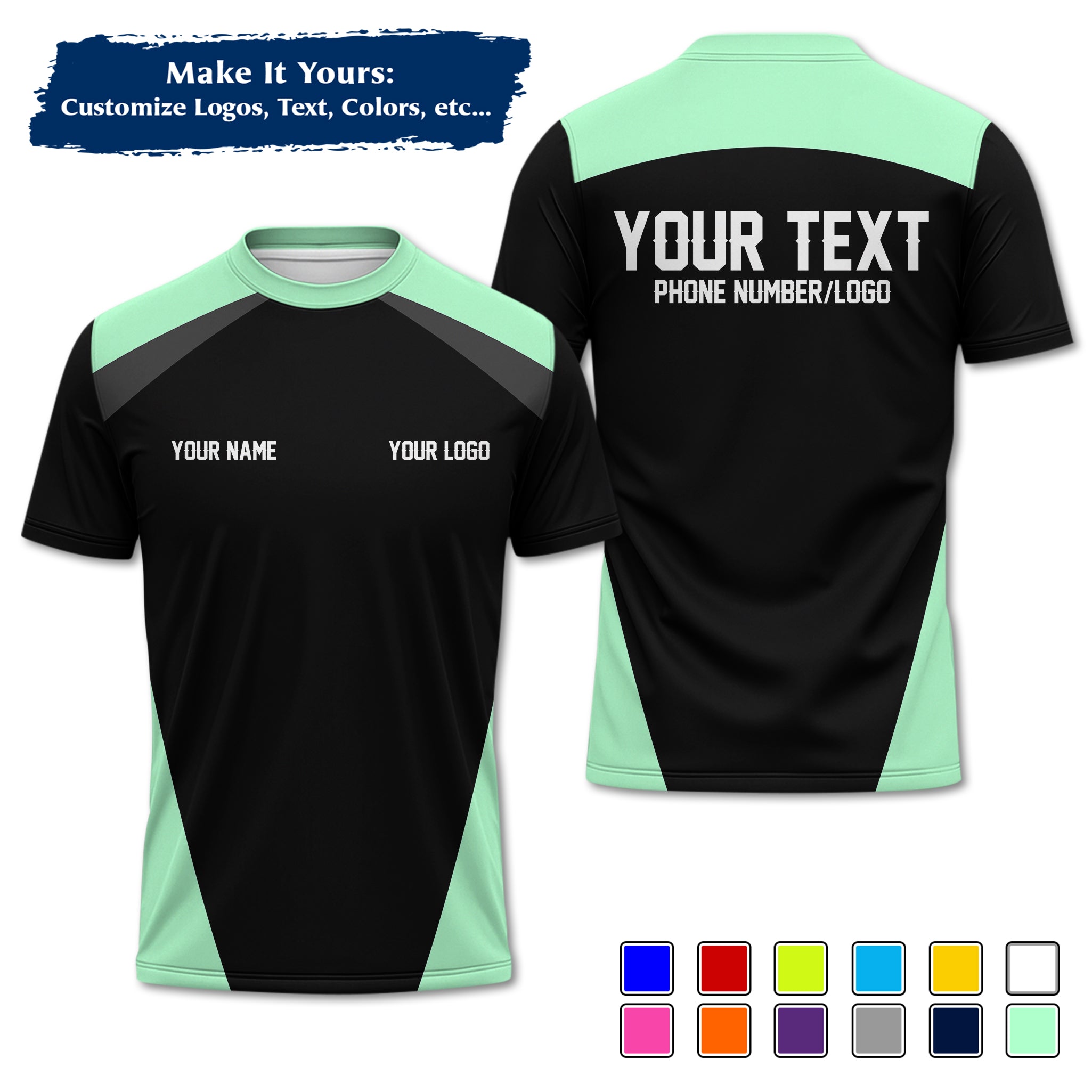 Custom Work Shirt Uniform, Add Company Logo, Name & Phone Number WSHW25