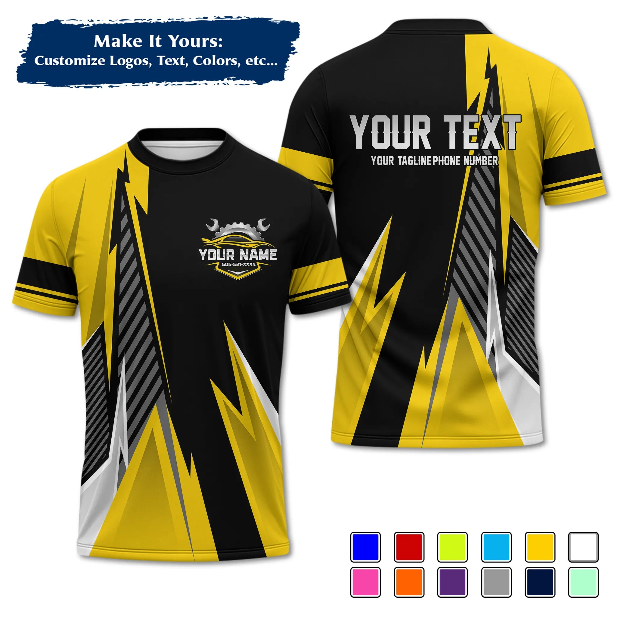 Custom Work Shirt Uniform, Add Company Logo, Name & Phone Number WSHW34