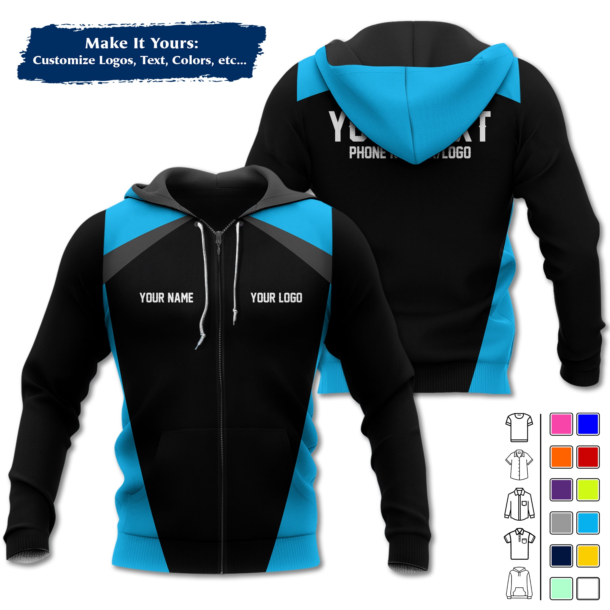 Custom Work Shirt Uniform, Add Company Logo, Name & Phone Number WSHD26