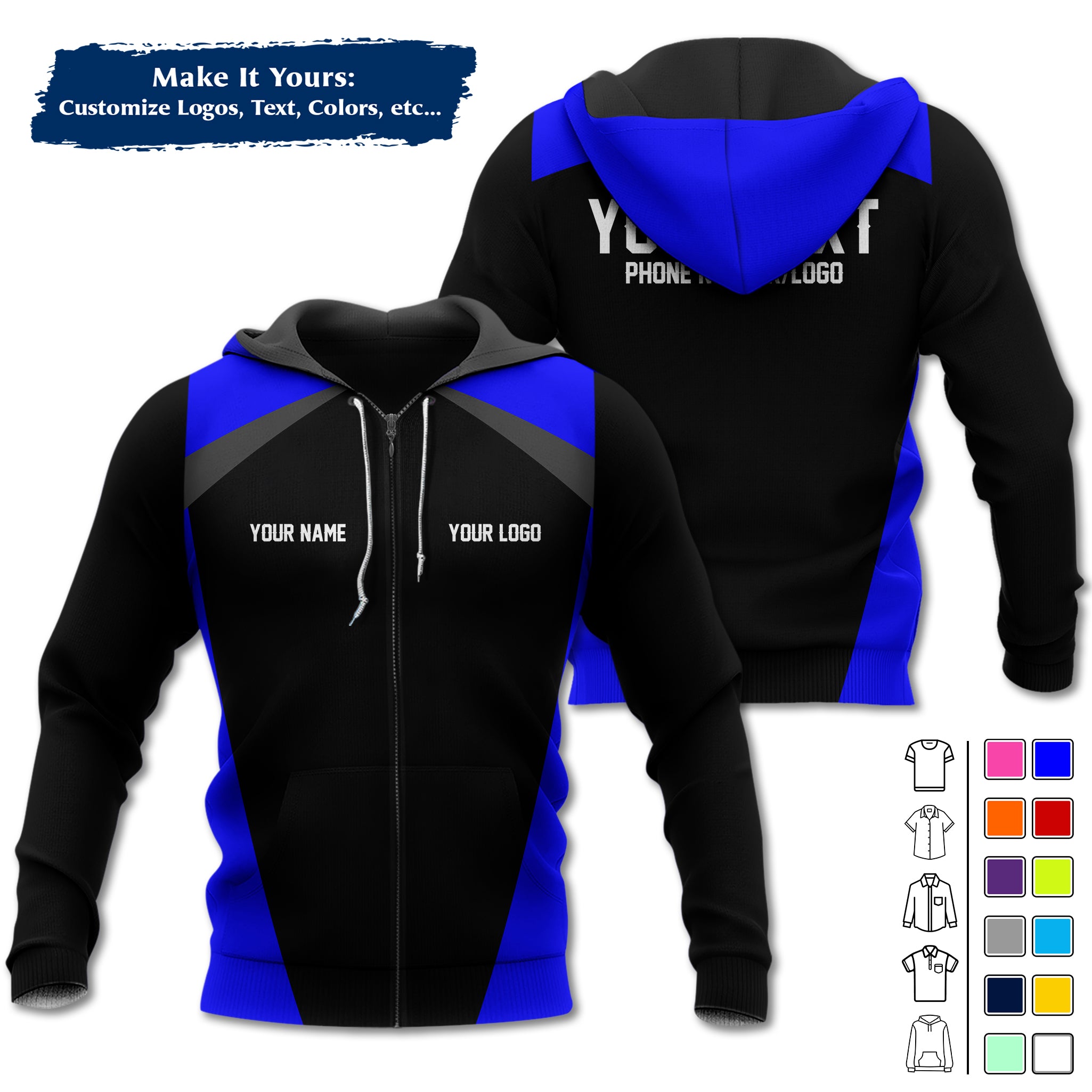 Custom Work Shirt Uniform, Add Company Logo, Name & Phone Number WSHD26