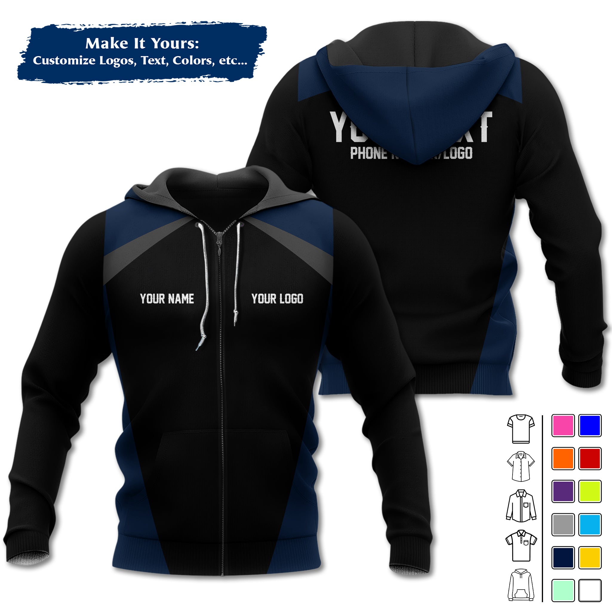 Custom Work Shirt Uniform, Add Company Logo, Name & Phone Number WSHD26