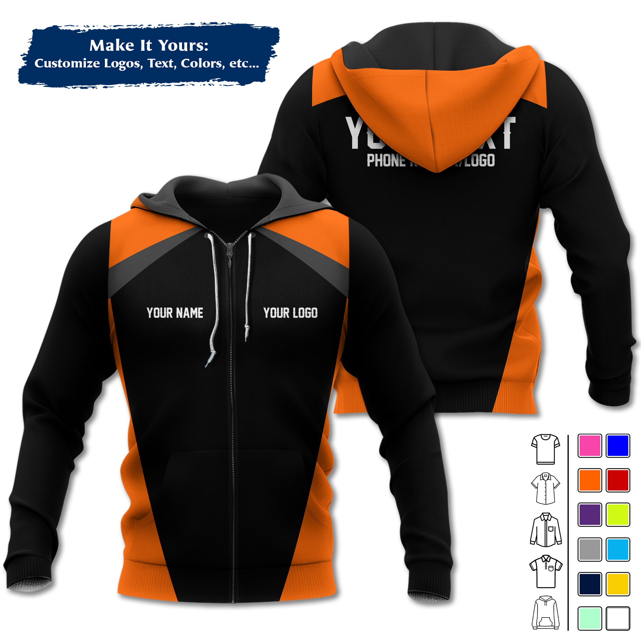 Custom Work Shirt Uniform, Add Company Logo, Name & Phone Number WSHD26