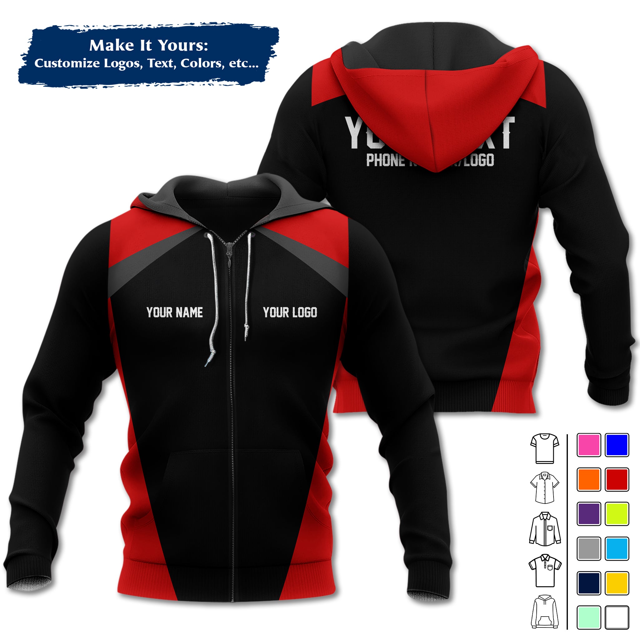 Custom Work Shirt Uniform, Add Company Logo, Name & Phone Number WSHD26