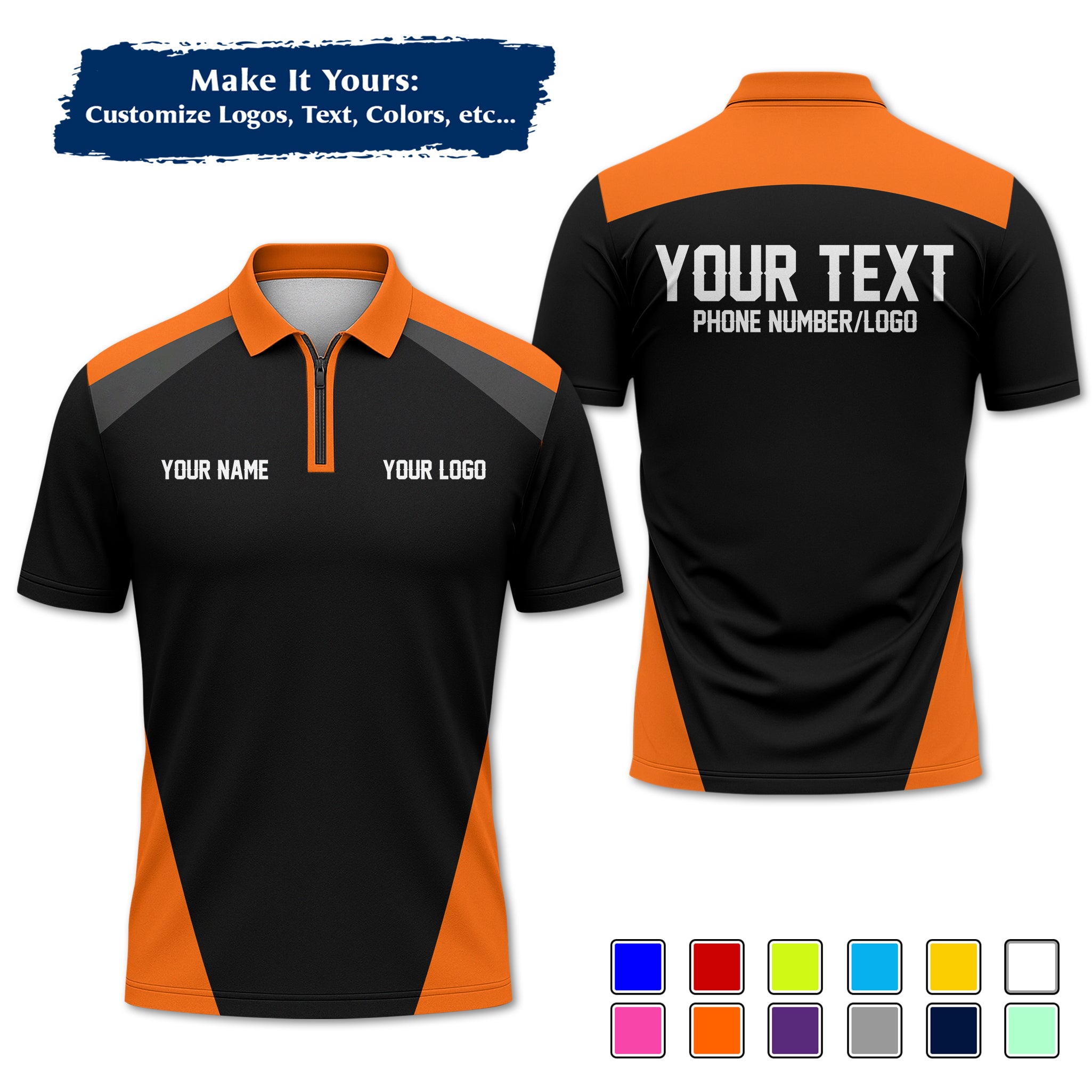 Custom Work Shirt Uniform, Add Company Logo, Name & Phone Number WSHW24