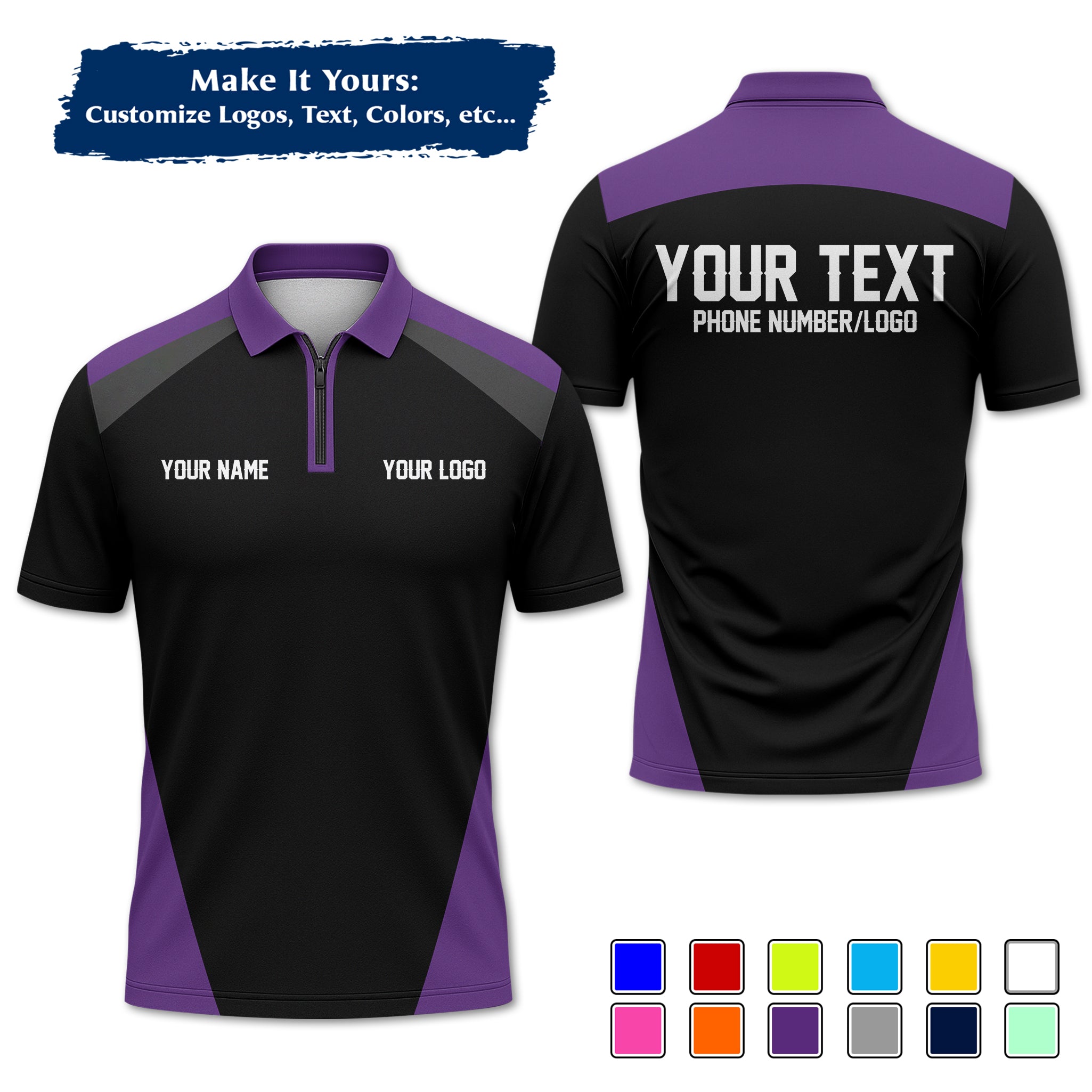 Custom Work Shirt Uniform, Add Company Logo, Name & Phone Number WSHW24