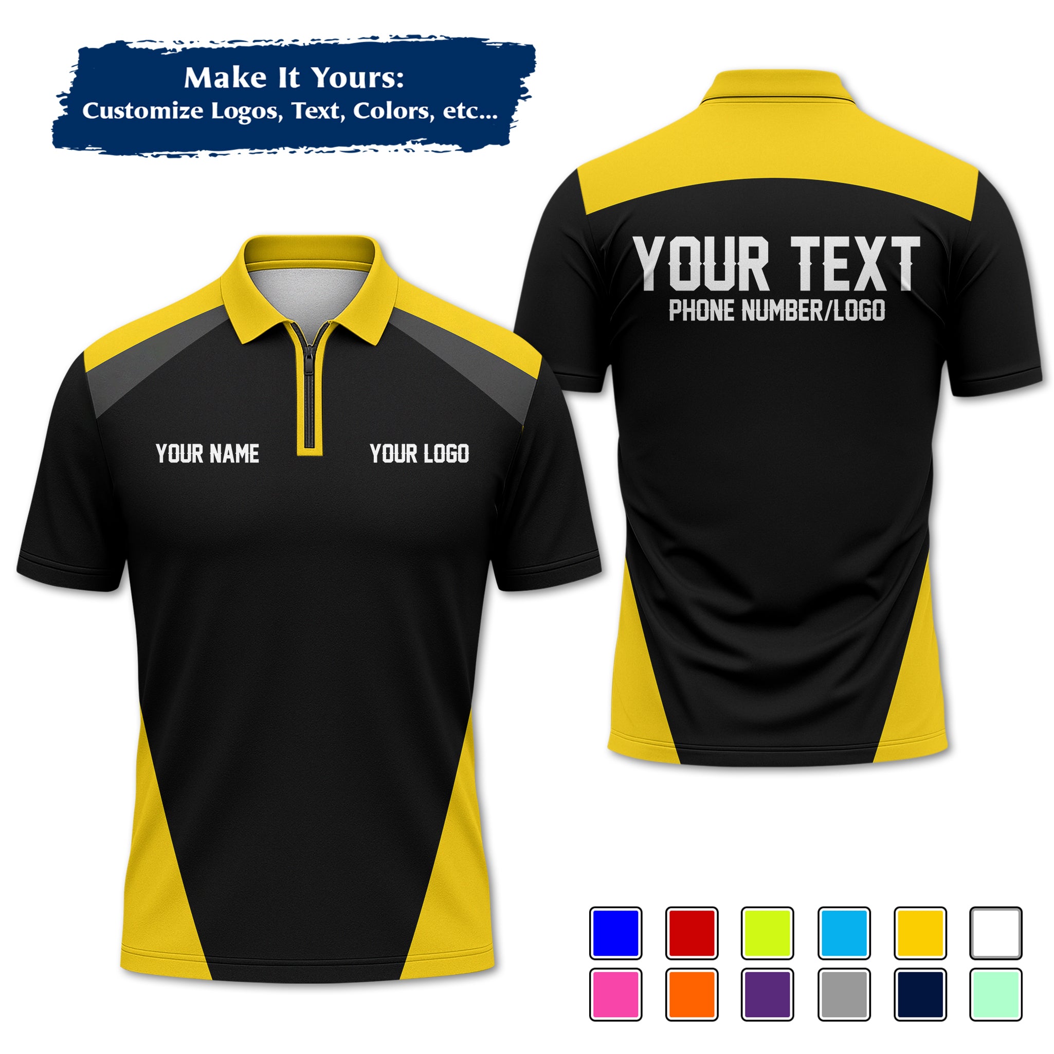 Custom Work Shirt Uniform, Add Company Logo, Name & Phone Number WSHW24